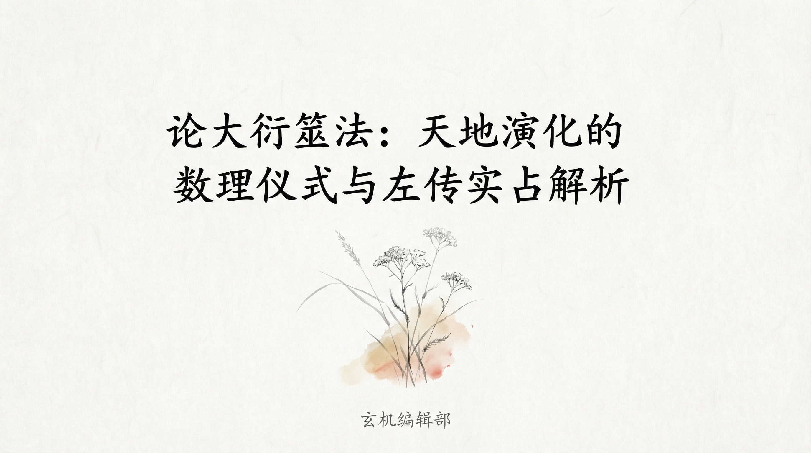 论大衍筮法:天地演化的数理仪式与左传实占解析