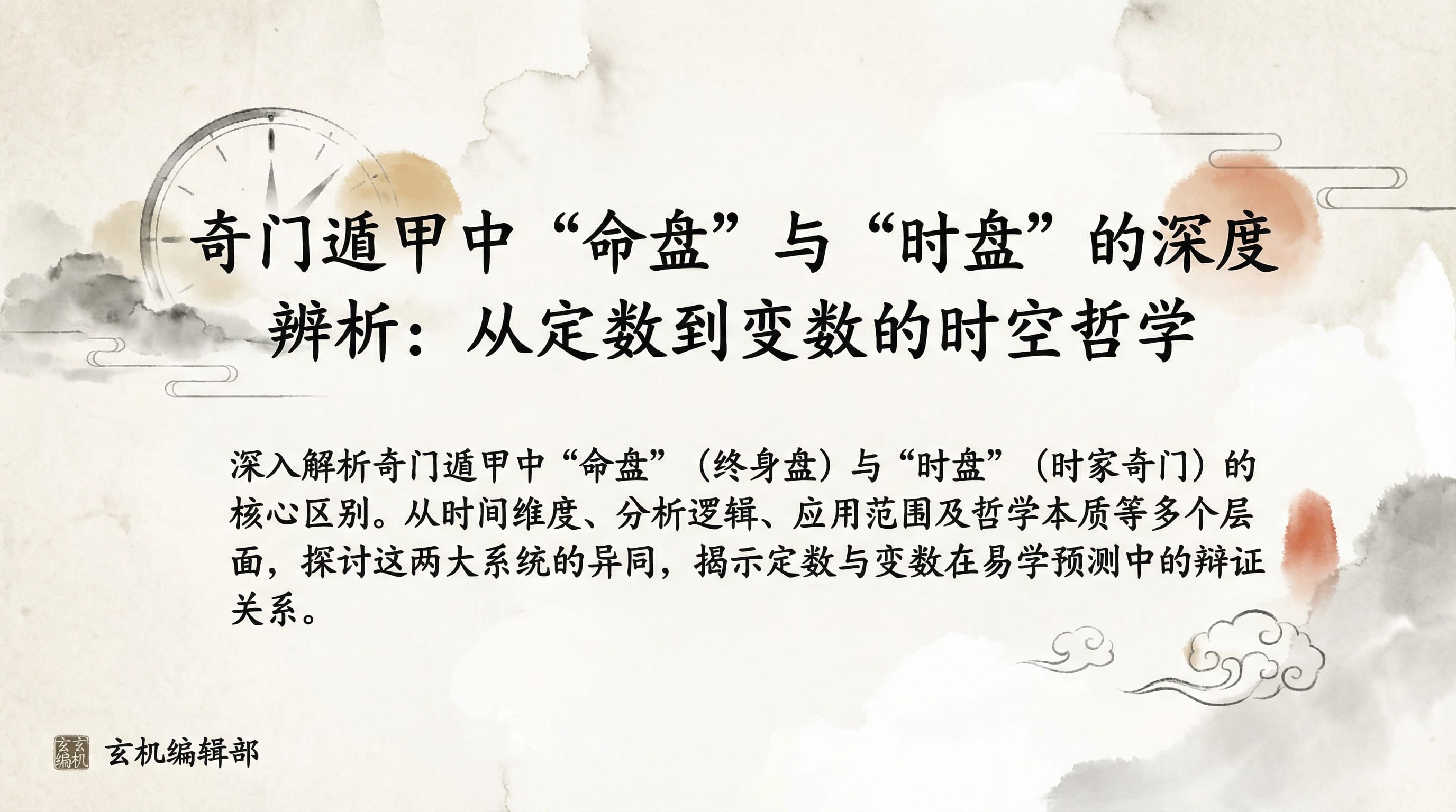 'In-depth Analysis of "Destiny Chart" vs. "Hourly Chart" in Qi Men Dun Jia: The Spacetime Philosophy of Constants and Variables'